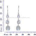 Beautiful Rainbow Moonstone Gemstone 925 Sterling Silver Earring Jewelry